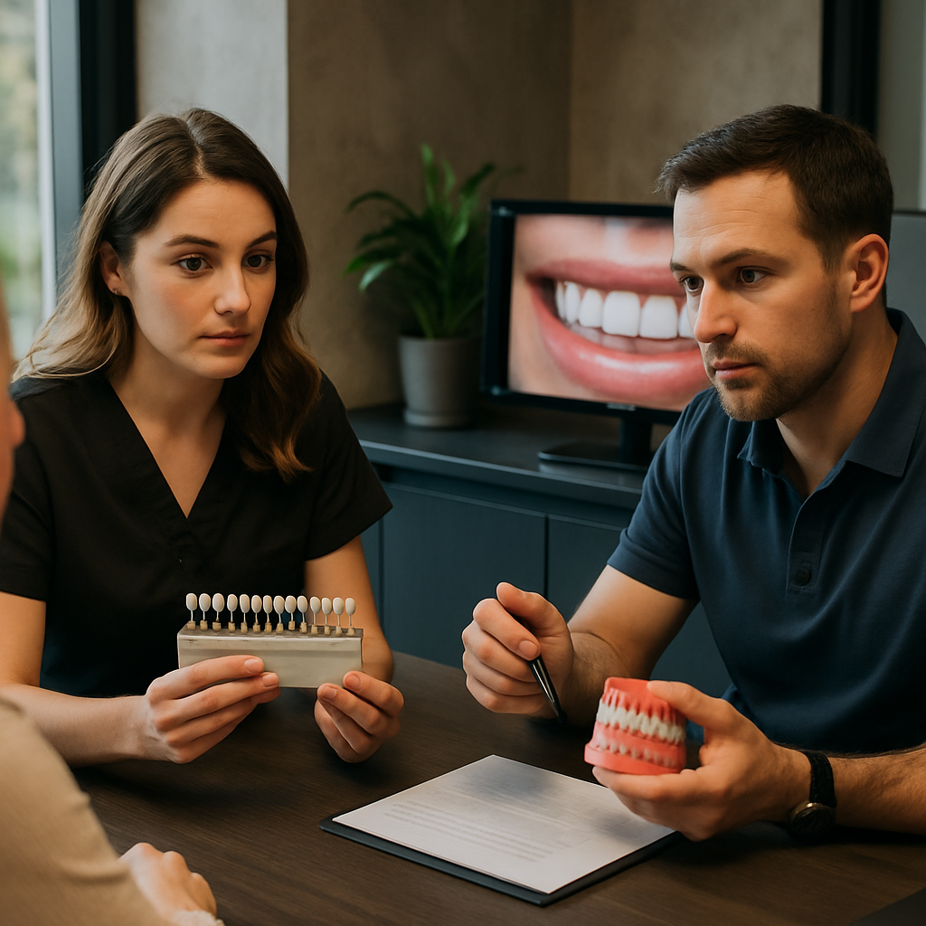 Laminate Veneer İçin Kepez Antalya Diş Kliniği - DentAgna’nın Laminate Veneers hizmetini; estetik beklenti, diş yapısı ve kişiye özel değerlendirme üzerinden açıkla. Kullanıcının özellikle bu hizmeti aradığı senaryoya odaklan; ilk değerlendirme, kişiye uygunluk ve profesyonel tedavi planlamasını öne çıkar.