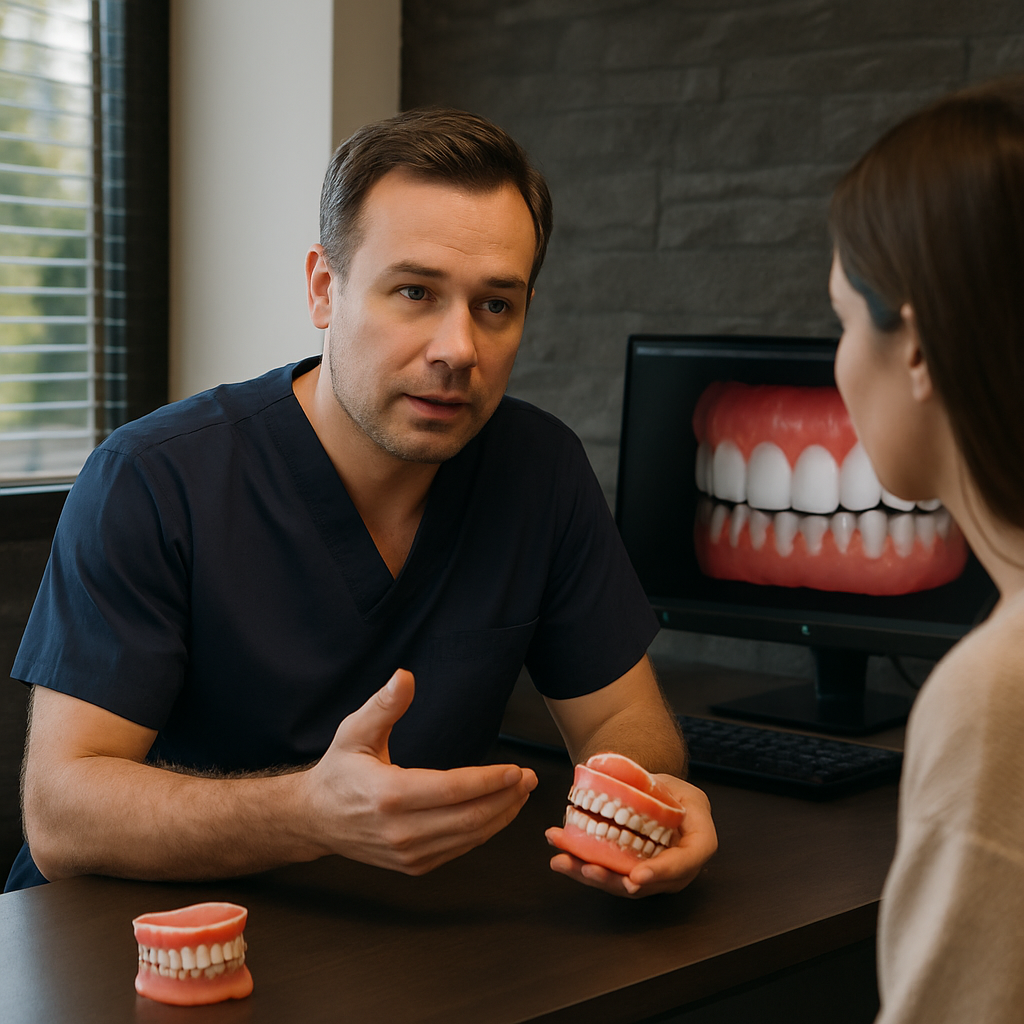 Protetik Diş Hekimliği Hakkında Kepez Antalya Diş Kliniği - DentAgna’nın Prosthetic Dentistry hizmetini; fonksiyon, çiğneme, konfor ve kişiselleştirilmiş restoratif çözümler açısından açıkla. Soru-cevap veya açıklayıcı haber formatında; hizmetin amacı, kimler için değerlendirilebileceği ve neden kişiye özel muayene gerektiğini anlat.